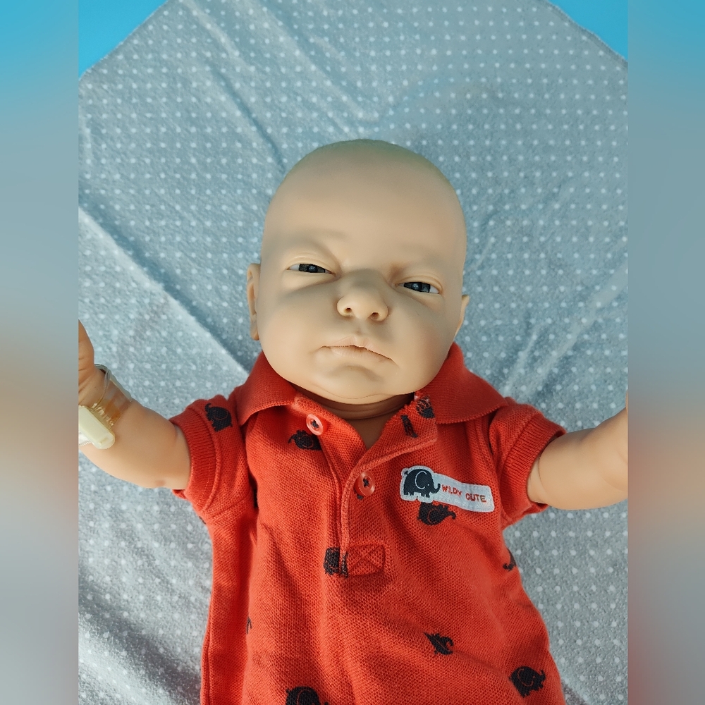 Berjusa 1985 Realistic Anatomically Correct Caucasian Baby Boy Doll 20" +Outfits
